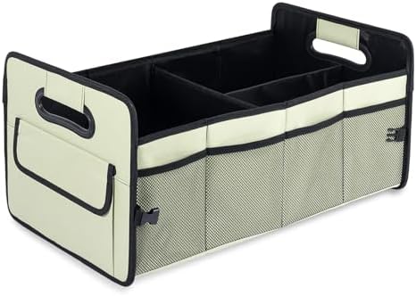 Car Trunk Organizer, Collapsible Car Organizers and Storage Light Green by JiatuA
