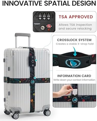 Travelkin Luggage Straps TSA Approved, Suitcase Straps - Image 2