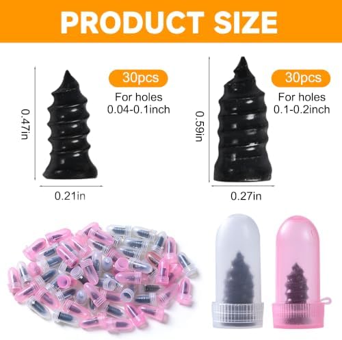 60 Pcs Tire Repair Screws, Tire Patch Kit, Screw in Tire Plugs - Image 2