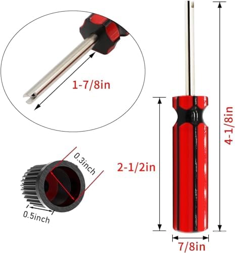 10 Pcs 6523339 Valve Core Removal Tool w/4 Tire Valve dust Cap Automotive Car - Image 3