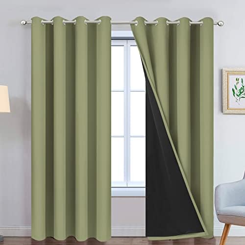 Yakamok Sage Blackout Curtains 90 Inches Long by Yakamok