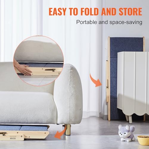SKYSHALO Wooden Pet Steps and Ramp Combo, 2-in-1 Design, Foldable Access - Image 6