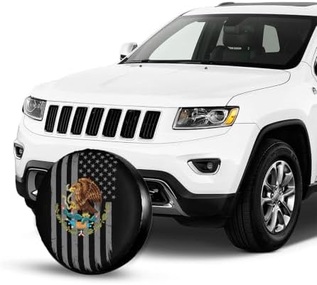 USA Mexico Flag Spare Tire Cover, Universal Waterproof & Dustproof Wheel - Image 4