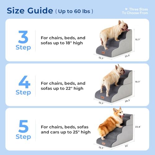 ZOMISIA Dog Stairs Ramp for Bed 19.7" H - Image 4