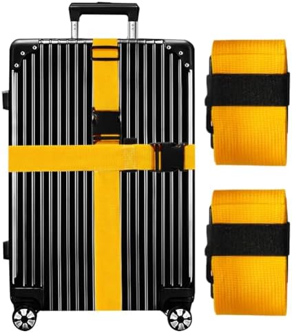 Luggage Straps for Suitcases TSA Approved-2 Pack Bright Personalized Luggage by GOWRAPS