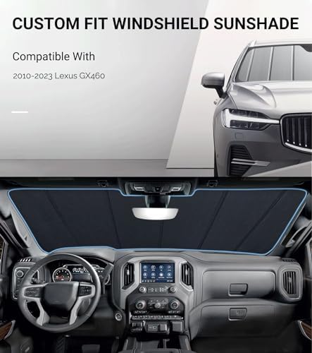 Pigenius Windshield Sunshade for Lexus GX460 2010-2023 Front Window Shade- - Image 2