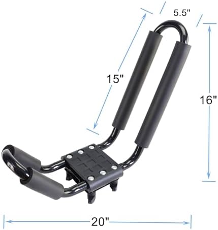 2 Pairs Heavy Duty Kayak Roof Rack, J-Bar Carrier Holder - Image 3