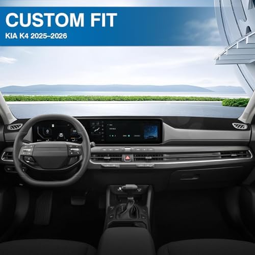 KUST Black Dash Cover for Kia K4 2025-2026 Left Hand Drving Dash Carpet - Image 3