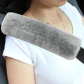 Amooca 2-Pack Real Wool Seatbelt Cover Authentic Sheepskin Shoulder Pad by Amooca