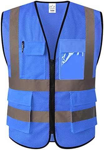 XIAKE Reflective Safety Vest for Men & Women High Visibility Class 2 Vest by XIAKE