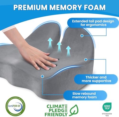 CushZone Ergonomic Seat Cushion, Sciatica Support - Image 3