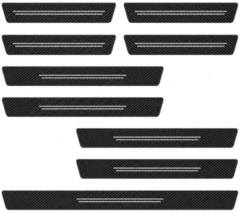 9PCS Carbon Fiber Car Door Entry Guard Sill Protector Cover by Unknown