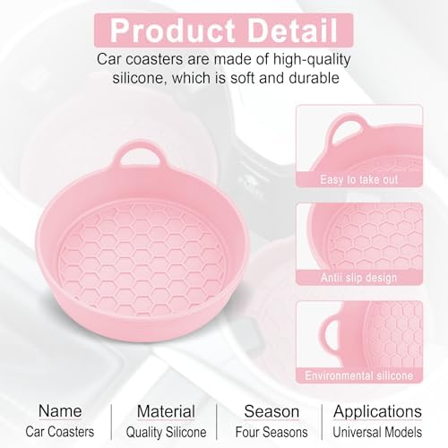 SINGARO Car Cup Holder Coaster, Universal Non-Slip Cup Holders, Car Interior - Image 4