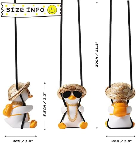 Cool Swinging Duck Car Hanging Ornament Rear View Mirror Funny Xmas Gifts - Image 4