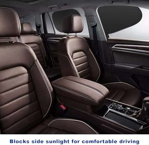4 PCS Car Side Window Sun Shade, Static Cling Privacy Curtain Front & Rear - Image 4