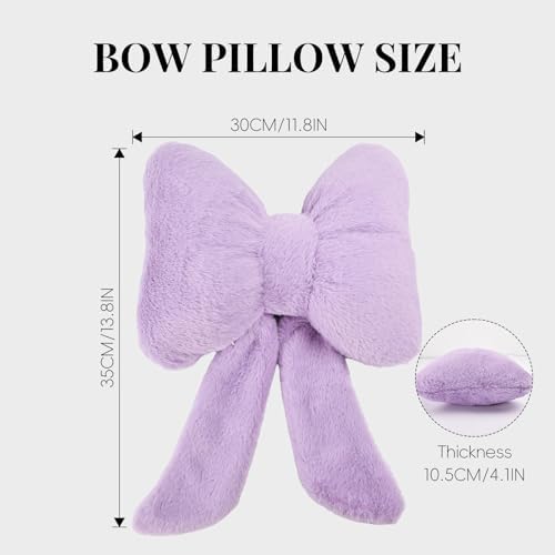 Bow Car Headrest Pillows Plush Car Neck Pillows - Image 2