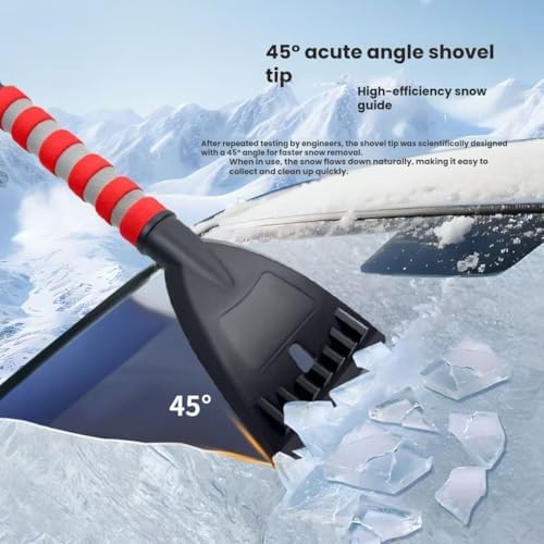 Car Snow Shovel, car Mounted Telescopic defrosting Shovel, Snow Brush 2-in-1 - Image 2