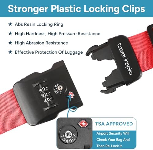 Travel Inspira Heavy Duty Luggage Straps - Image 4