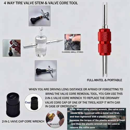 Valve Stem & Core Removal Replacement Tool Kit, Without Tire Removal - Image 6
