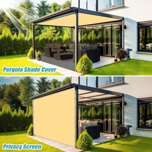 Amagenix 90% Shade Fabric 13'X 19' Sand Sun Shade Cloth - Image 4