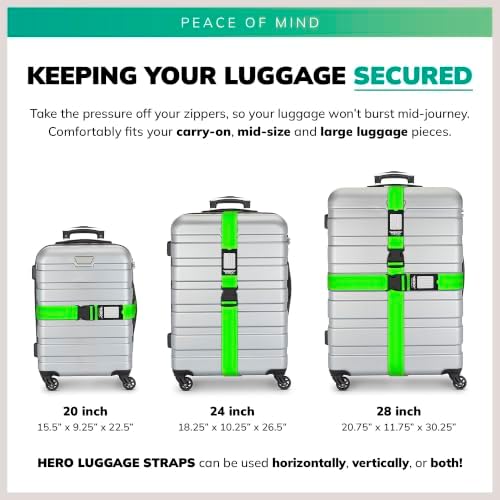 Hero Luggage Straps for Suitcases Heavy-Duty Adjustable Luggage Belt - Image 3