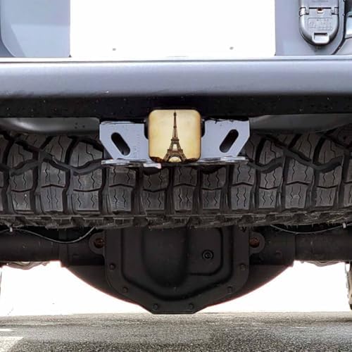 Eiffel Tower Hitch Covers for Trucks Grunge Paris Eiffel Tower Trailer Hitch - Image 6