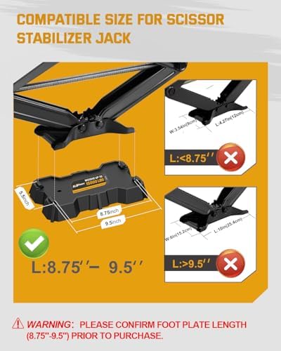 RV Stabilizer Jack Pads for 8.75"-9.5" Length Scissor Jack, 4 Packs - Image 3