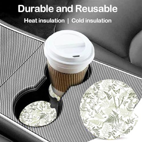 Ceramic Car Coasters – Absorbent Car Cup Holder Coaster Set - Image 2