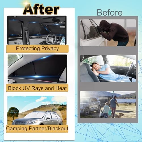 KMF 10pcs Thicken Sun Shades for Mercedes Benz GLE 2020-2024 Accessories - Image 6