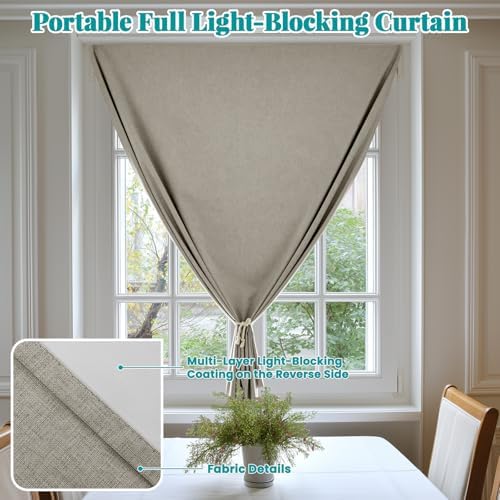 100% Self Adhesive Blackout Curtains- Stick on Curtains Shades Window Blinds - Image 6