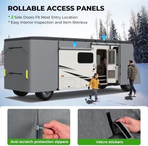 Class C RV Cover Set, Fonzier Heavy Duty 9 Layers RV Cover Fits 29-32FT - Image 6