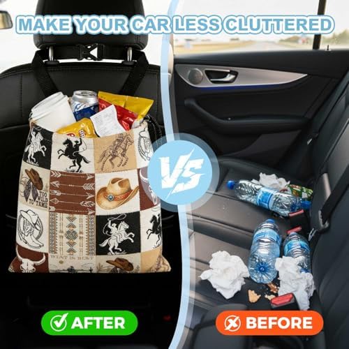 Western Cowboy Car Trash Bag - Image 5