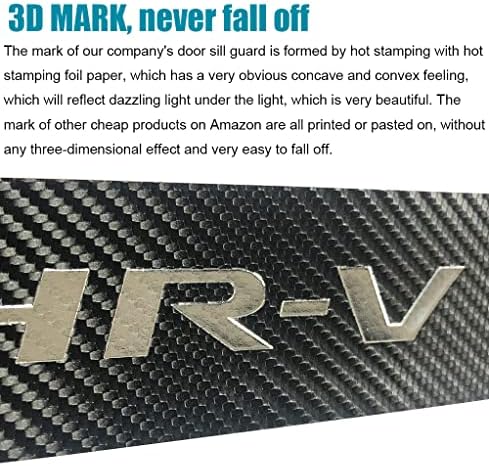 LEXLEY for 2015-2022 HRV HR-V Carbon Fiber Style Leather Door Sill Protector - Image 5