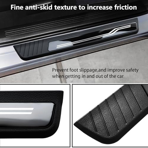 4Pcs Car Door Sill Protector Trim - Image 4
