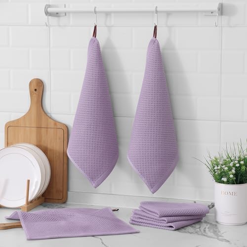 Kitinjoy 100% Cotton Waffle 6-Pack Kitchen Towels - Image 6