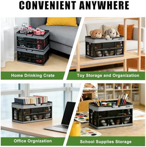 Foladable plastic baskets with handles 20L, collapsible crates - Image 6