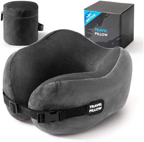 Neck Pillow Memory Foam Adjustable Clasp by PEUJEW