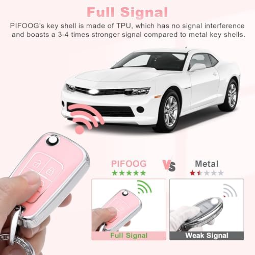 PIFOOG Key Fob Cover for Chevy 5 Button Malibu Equinox Camaro Cruze Trax Impala - Image 5