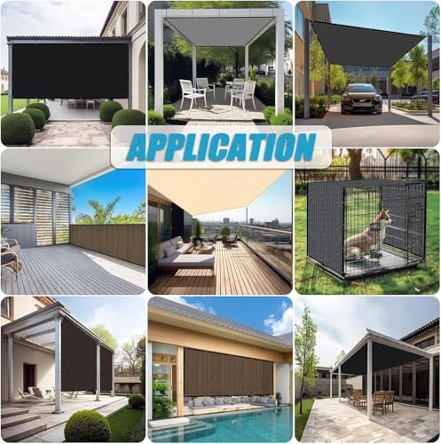 Amagenix 90% Pergola Shade Cover 6' X 10' Sun Shade Cloth - Image 7
