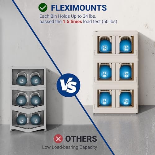 FLEXIMOUNTS 150 QT Stackable Plastic Storage Bins - Image 4