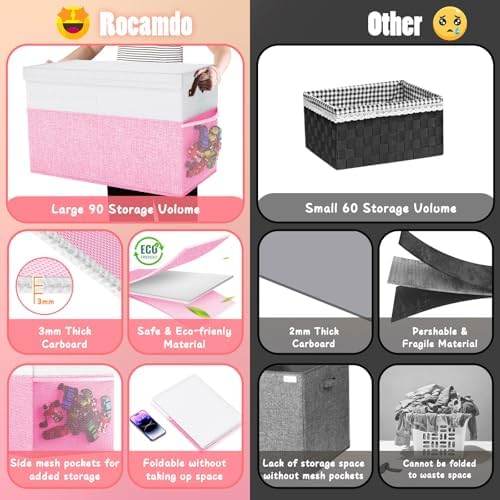 Large Toy Storage Box with Lid & Dividers, Kids Toy Chest - Image 5