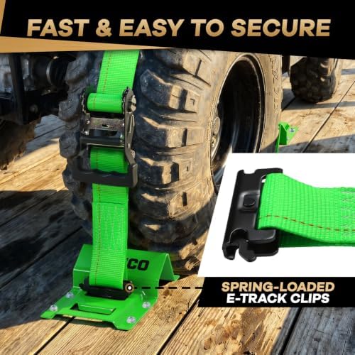 UTV Wheel Chock Tie Down Kit, 4500lb Break Strength - Image 4