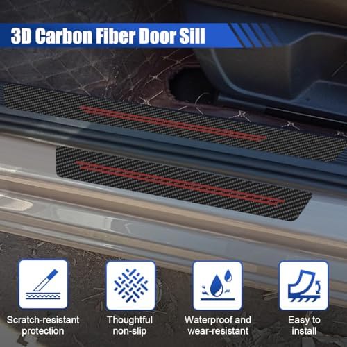 4PCS Car Door Sill Protector, Anti-Scratch Door Edge Guard - Image 3