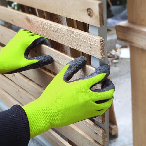 Evridwear Crinkle Latex Rubber Hand Coated Safety Work Gloves - Image 5