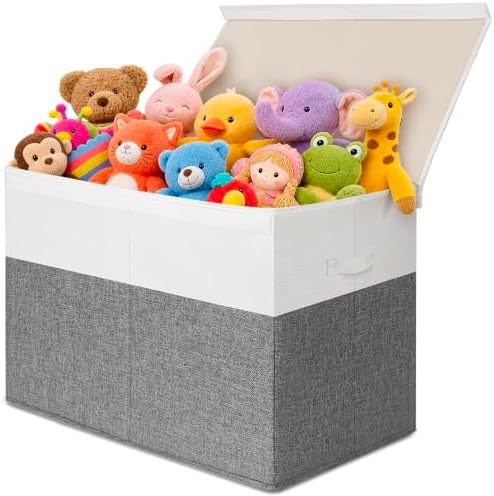 INDRESSME 122L Large Toy Storage Box, Lid & Dividers by INDRESSME