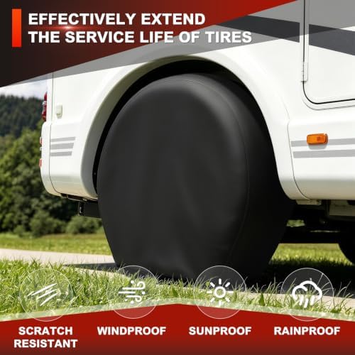 Explore Land Tire Covers 4 Pack Fit Tire Diameters 26-28.75 inch - Image 4