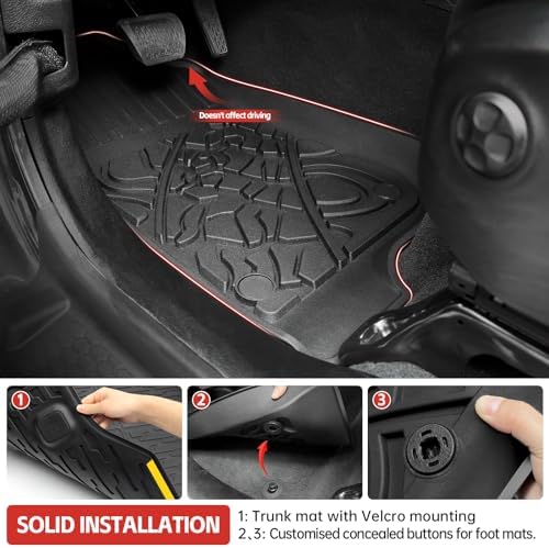 Cargo Mat with Floor Liner Compatible with 2021-2025 Jeep Wrangler JL Unlimited - Image 4