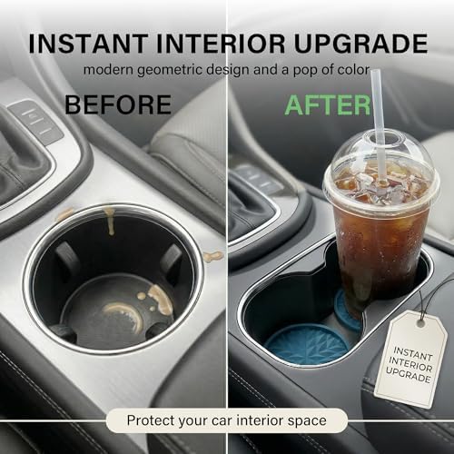 Silicone Car Coasters Set of 4, 2.75" Cup Holder Mats - Image 6