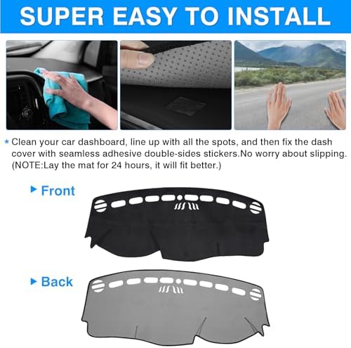 Autorder Dashboard Cover Mat for Jeep Compass 2017-2020 2021 Accessories Dash - Image 5