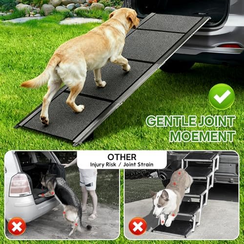 71''x 20'' Dog ramp for Car, Dog Ramps for Large Dogs, Folding Outdoor Dog - Image 6